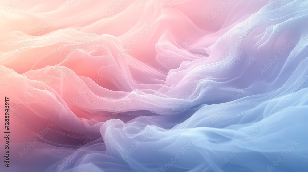 Obraz premium Soft textured abstract background of gently flowing colorful shapes