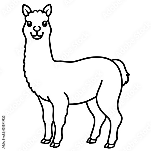 Elegant Alpaca Vector Art