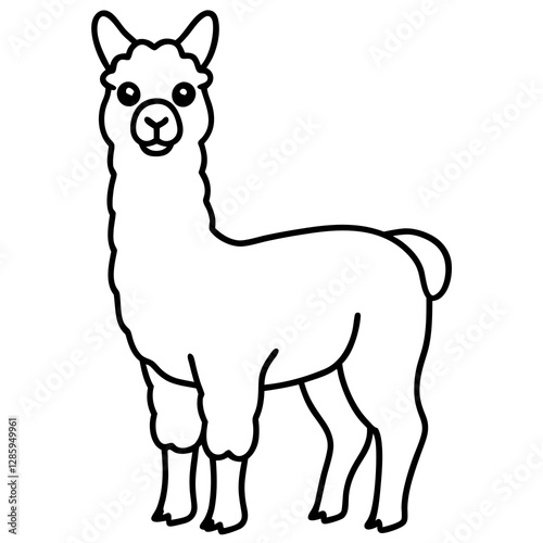 Elegant Alpaca Vector Art