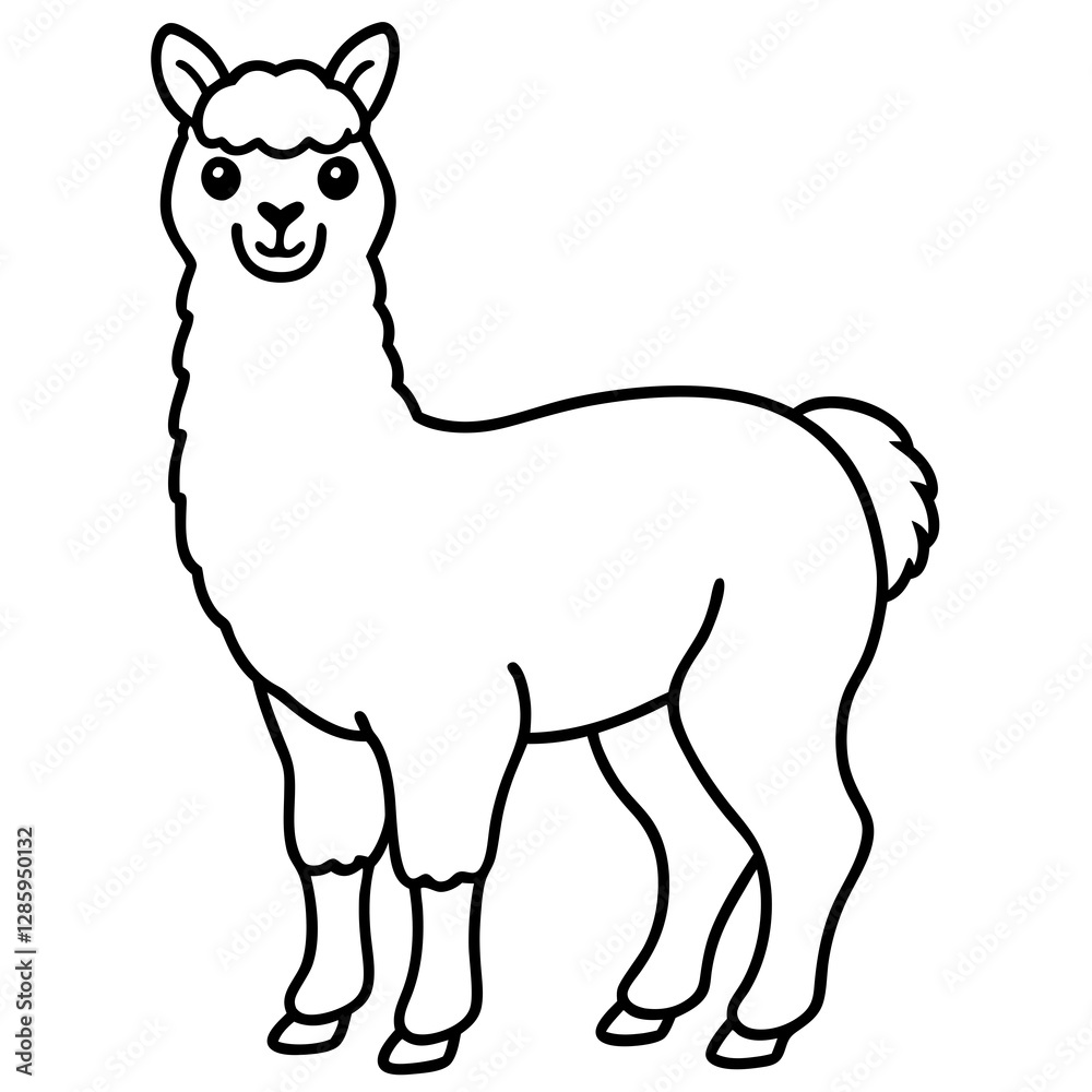Elegant Alpaca Vector Art Elegant Alpaca Vector Art