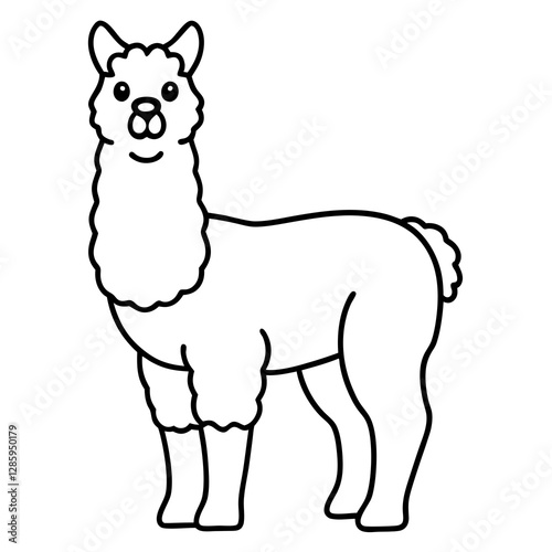 Elegant Alpaca Vector Art