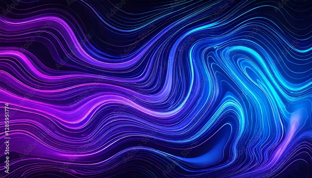 A vibrant vector background with dynamic liquid waves in blue and purple tones, radiating a neon-like futuristic glow A vibrant vector background with dynamic liquid waves in blue and purple tones, radiating a neon-like futuristic glow