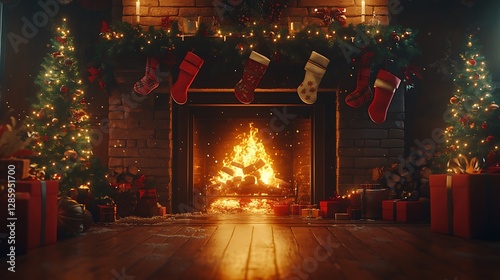 Christmas magic unfolds as kids unwrap presents with happiness image