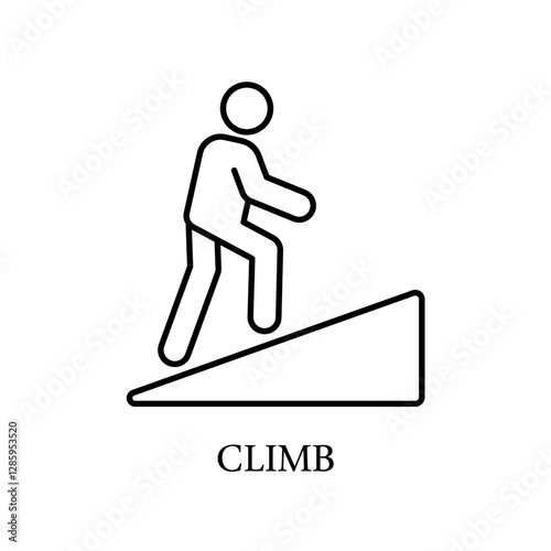 Icon a climb, isolated against a clean background.