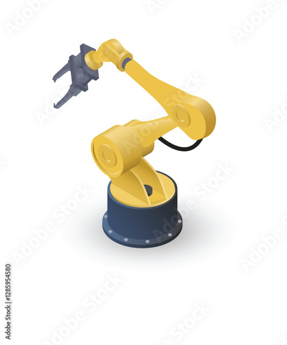 Machine robotic robot arm hand factory stock illustration