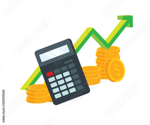 Income financial strategy for high return on investment vector illustration