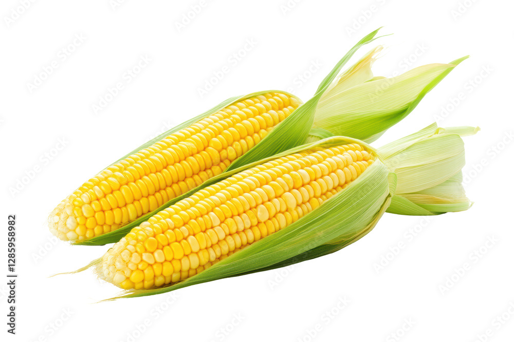 Fresh corn isolated on transparent or white background, png Fresh corn isolated on transparent or white background, png