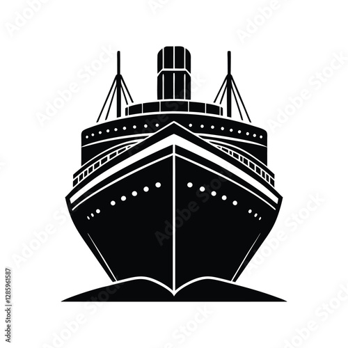 vector illustration of a ship