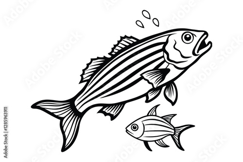 vector illustration of a fish