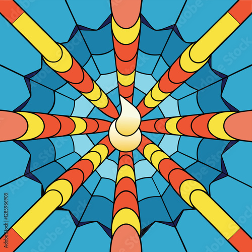 seamless pattern with colorful pencils
