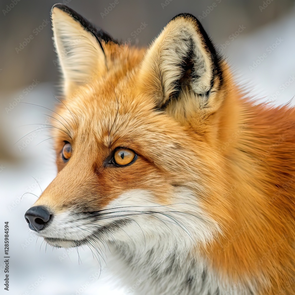 Fototapeta premium Close-up of a captivating red fox.