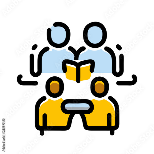 Group discussion with open book, collaboration and knowledge sharing