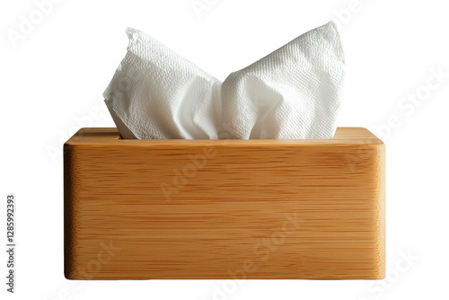 Home product photography white tissue box detail