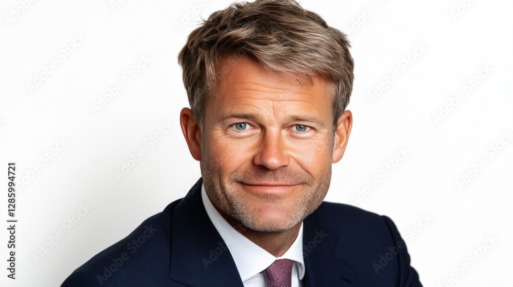 Confident businessman in suit with professional expression symbolizing corporate success leadership business strategy and the competitive world of modern industries Confident businessman in suit with professional expression symbolizing corporate success leadership business strategy and the competitive world of modern industries