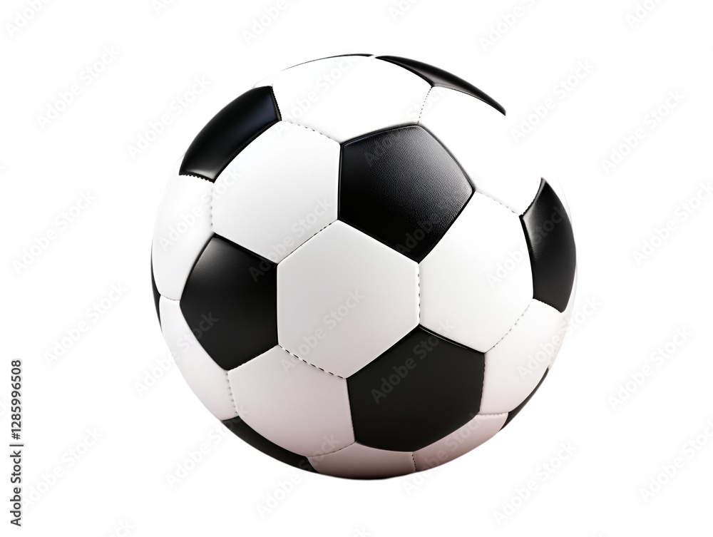 A classic black and white soccer ball with a sleek design, perfect for games, training, and outdoor activities. A classic black and white soccer ball with a sleek design, perfect for games, training, and outdoor activities.
