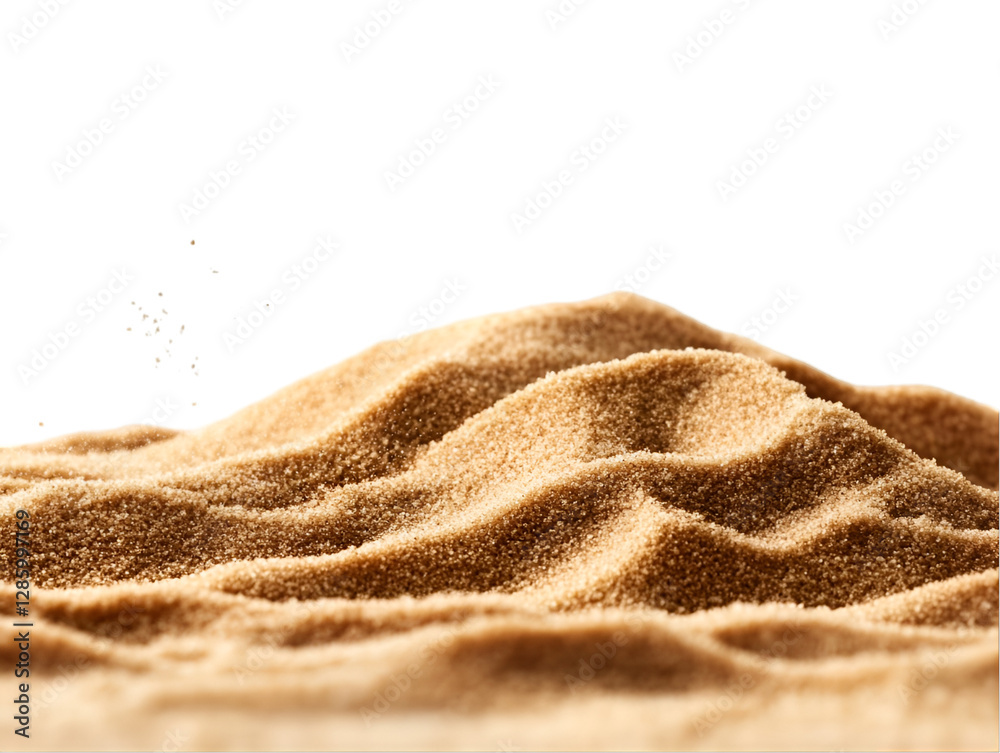 A close-up view of golden sand, showcasing its fine grains and textures, perfect for environmental and nature-themed projects. A close-up view of golden sand, showcasing its fine grains and textures, perfect for environmental and nature-themed projects.