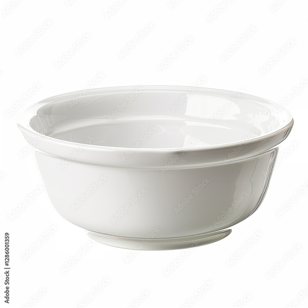 Detailed Picture of a Photo Feedingbowl, Isolated on a White Background