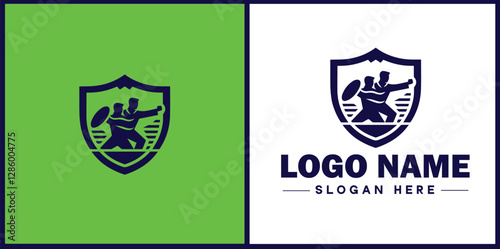 Self-Defense Class icon Martial arts training Personal protection course Combat skills workshop flat logo sign symbol editable vector
