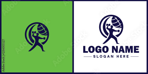 Self-Defense Class icon Martial arts training Personal protection course Combat skills workshop flat logo sign symbol editable vector