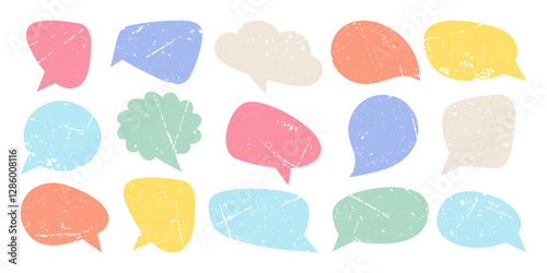 Set of speech bubbles isolated on white