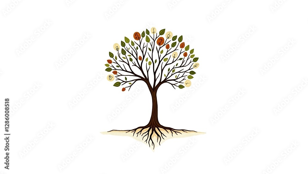 Naklejka premium tree isolated on white background