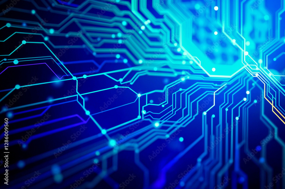 Obraz premium An intricate close-up of a circuit board