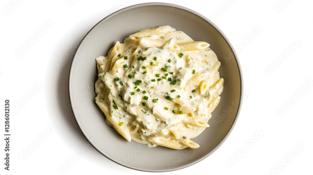 Creamy Pasta Dish Cheesy Comfort Food Penne Garlic Sauce Herbs Creamy Pasta Dish Cheesy Comfort Food Penne Garlic Sauce Herbs