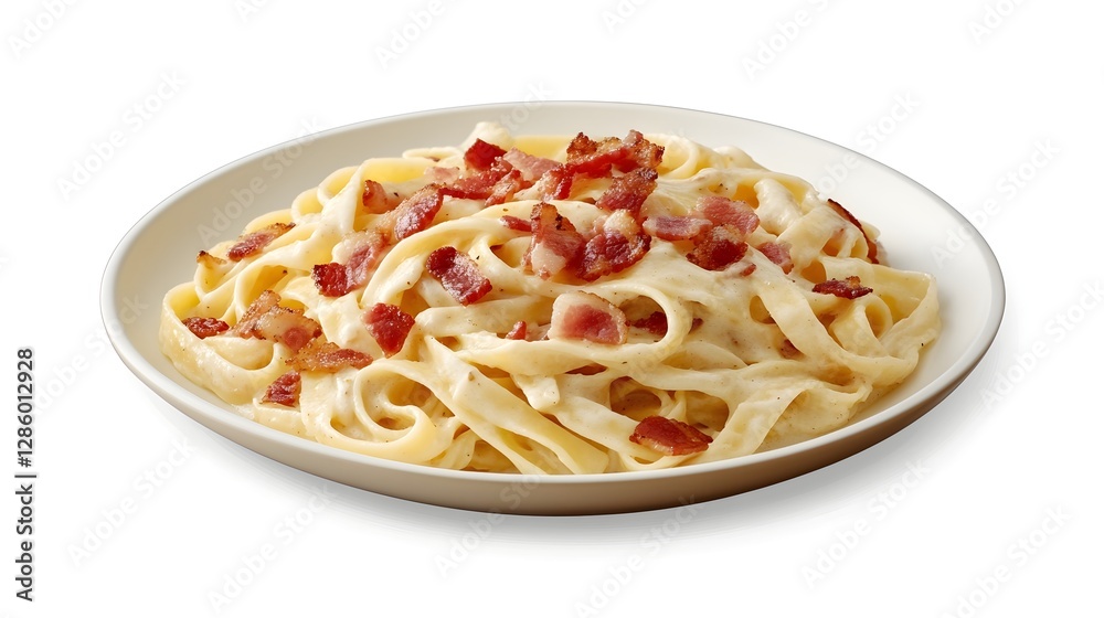 Delicious Creamy Fettuccine Alfredo with Crispy Bacon Sprinkles Delicious Creamy Fettuccine Alfredo with Crispy Bacon Sprinkles