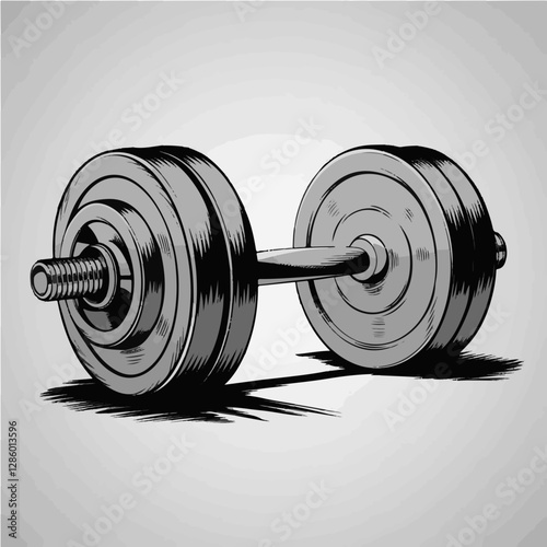 dumbbell isolated on white background