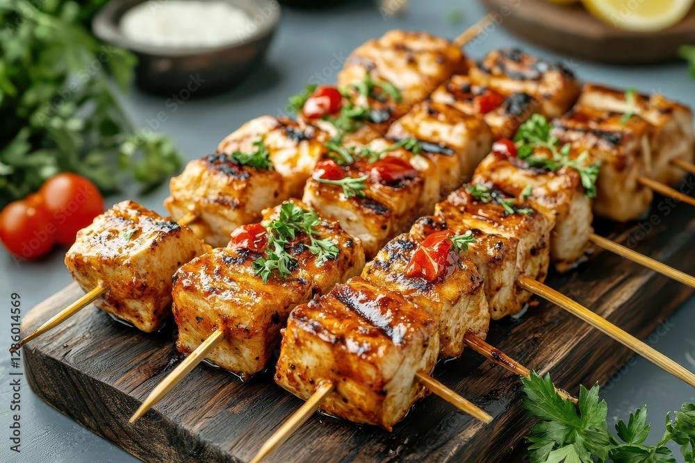 sweeping aerial view of massive solar installation on industrial rooftop dramatic blue sky with sunburst highlighting sustainable technology