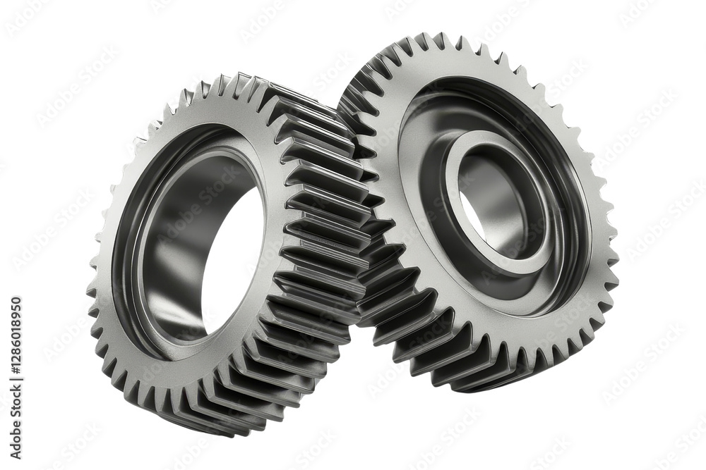 Mechanical gears in close-up industrial setting photography Mechanical gears in close-up industrial setting photography