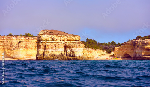 The Algarve Rocks Formation is a unique and stunning natural wonder located in the coastal town of Porches Portugal