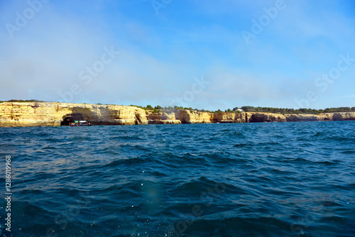 The Algarve Rocks Formation is a unique and stunning natural wonder located in the coastal town of Porches Portugal