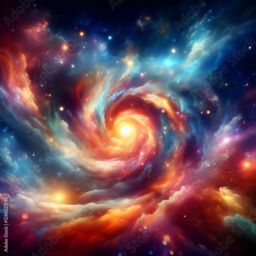 An abstract background of fictional space pattens