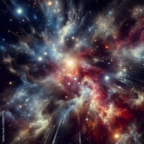 An abstract background of fictional space pattens