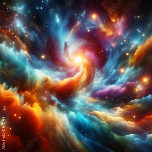 An abstract background of fictional space pattens