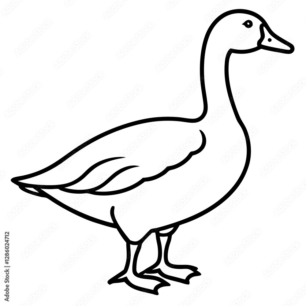 Graceful Goose Linework Graceful Goose Linework