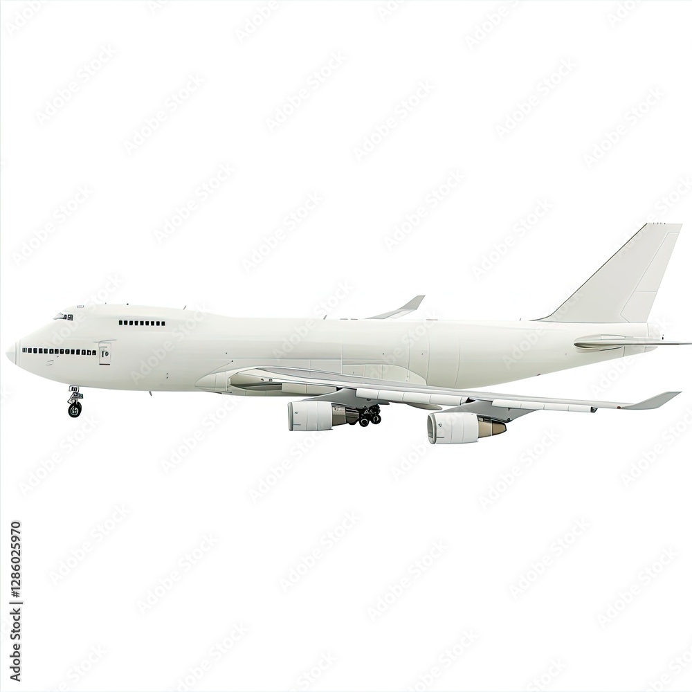 Ultra Quality Image of a Photo Cargo Plane, Isolated on a White Background Ultra Quality Image of a Photo Cargo Plane, Isolated on a White Background