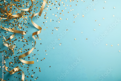 Festive Celebration with Gold Streamers
