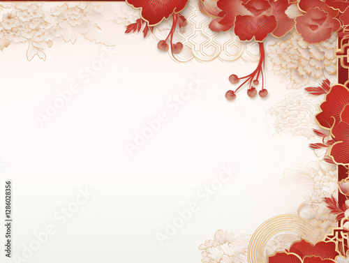 Chinese luxury background for restaurant menu card.