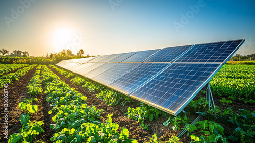 Solar Panels on a Farm, Powering Irrigation Systems Sustainably 