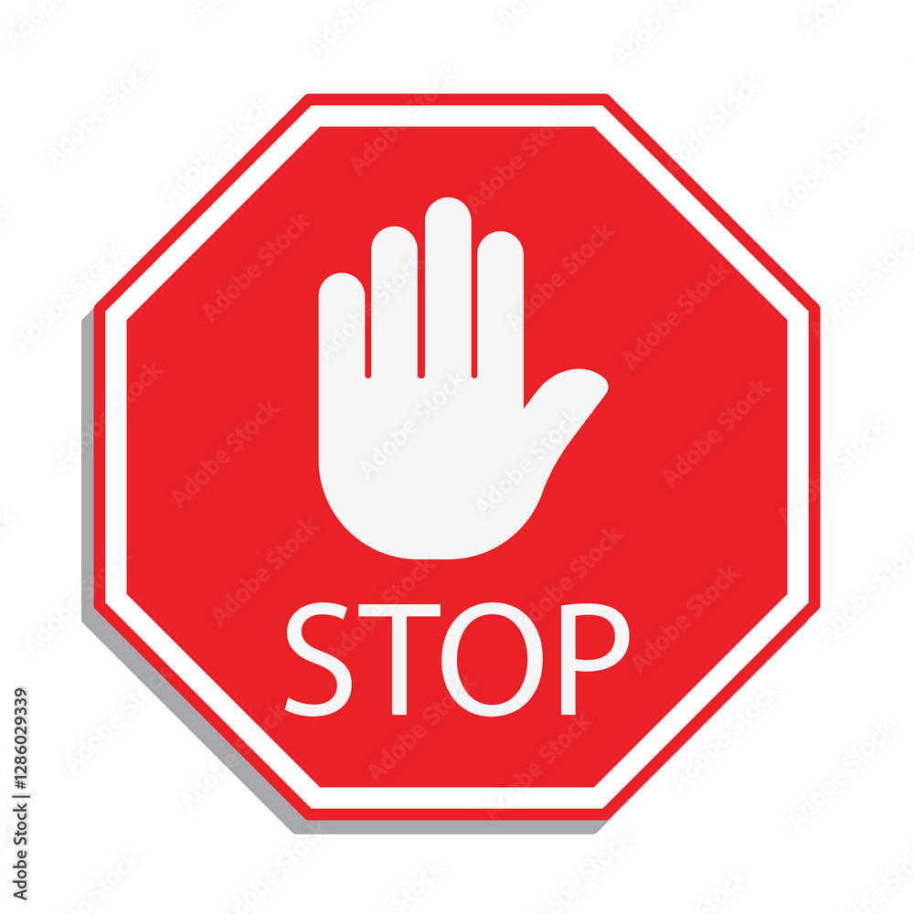 flat design Stop do not enter signage vector illustration 02 flat design Stop do not enter signage vector illustration 02