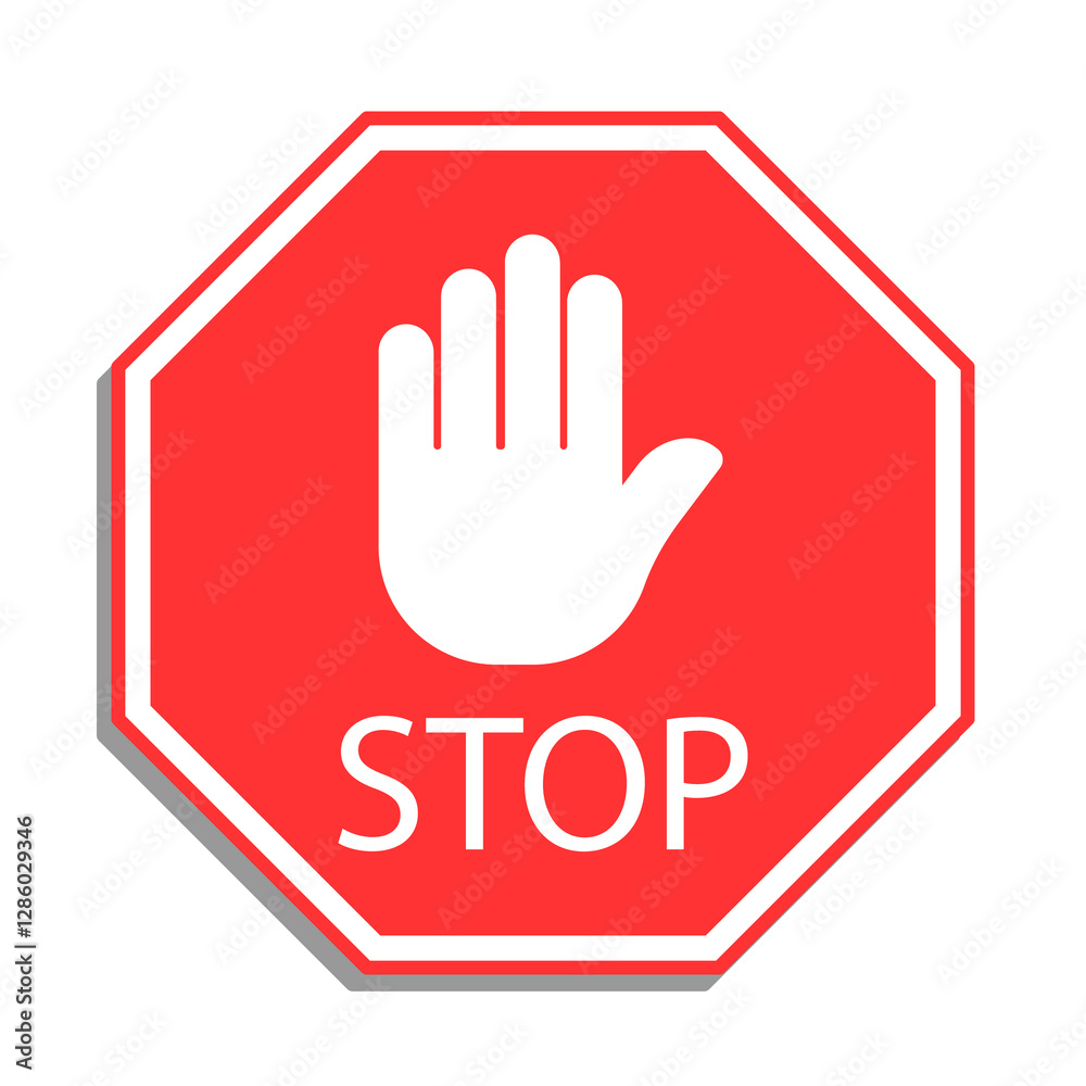 flat design Stop do not enter signage vector illustration 02 flat design Stop do not enter signage vector illustration 02