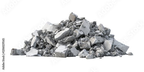 Wallpaper Mural Pile of broken concrete chunks on transparent background Torontodigital.ca