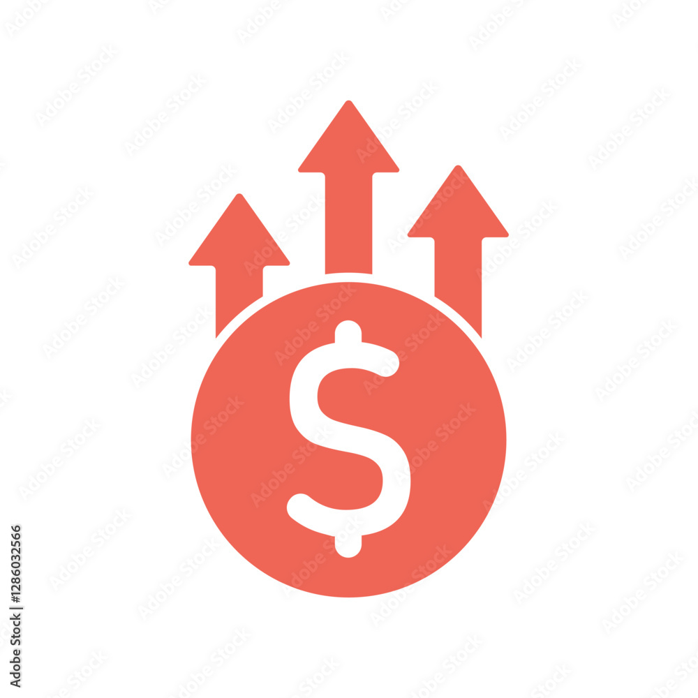 Icon a profit, isolated against a clean background. Icon a profit, isolated against a clean background.