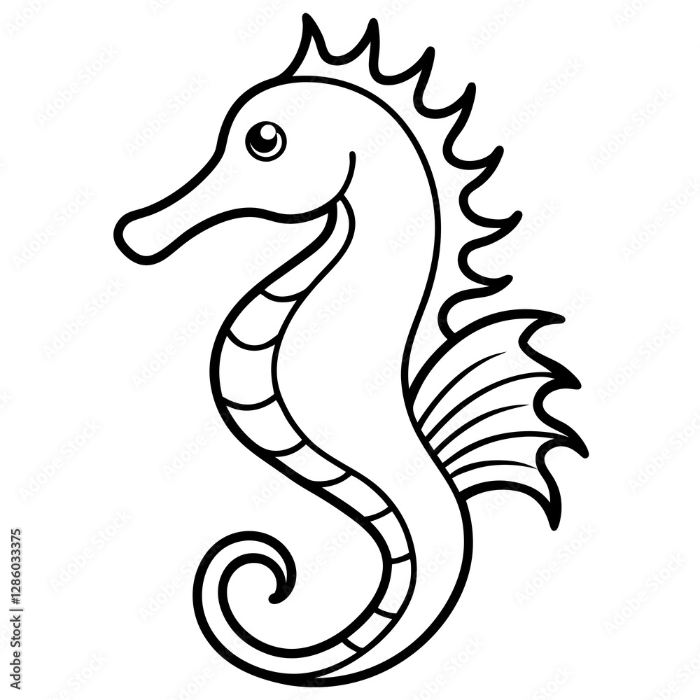 Naklejka premium Graceful Seahorse Illustration