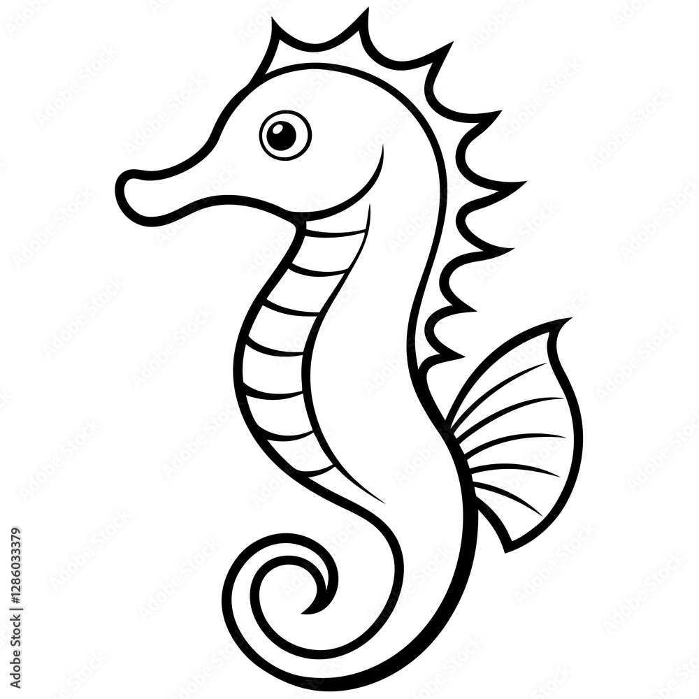 Naklejka premium Graceful Seahorse Illustration