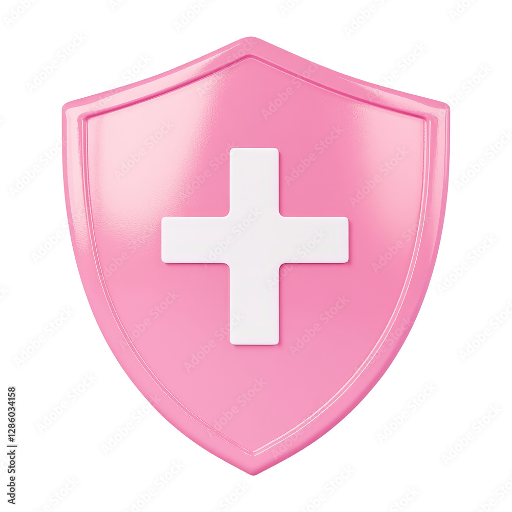 Fototapeta premium Health shield icon digital graphics clean design