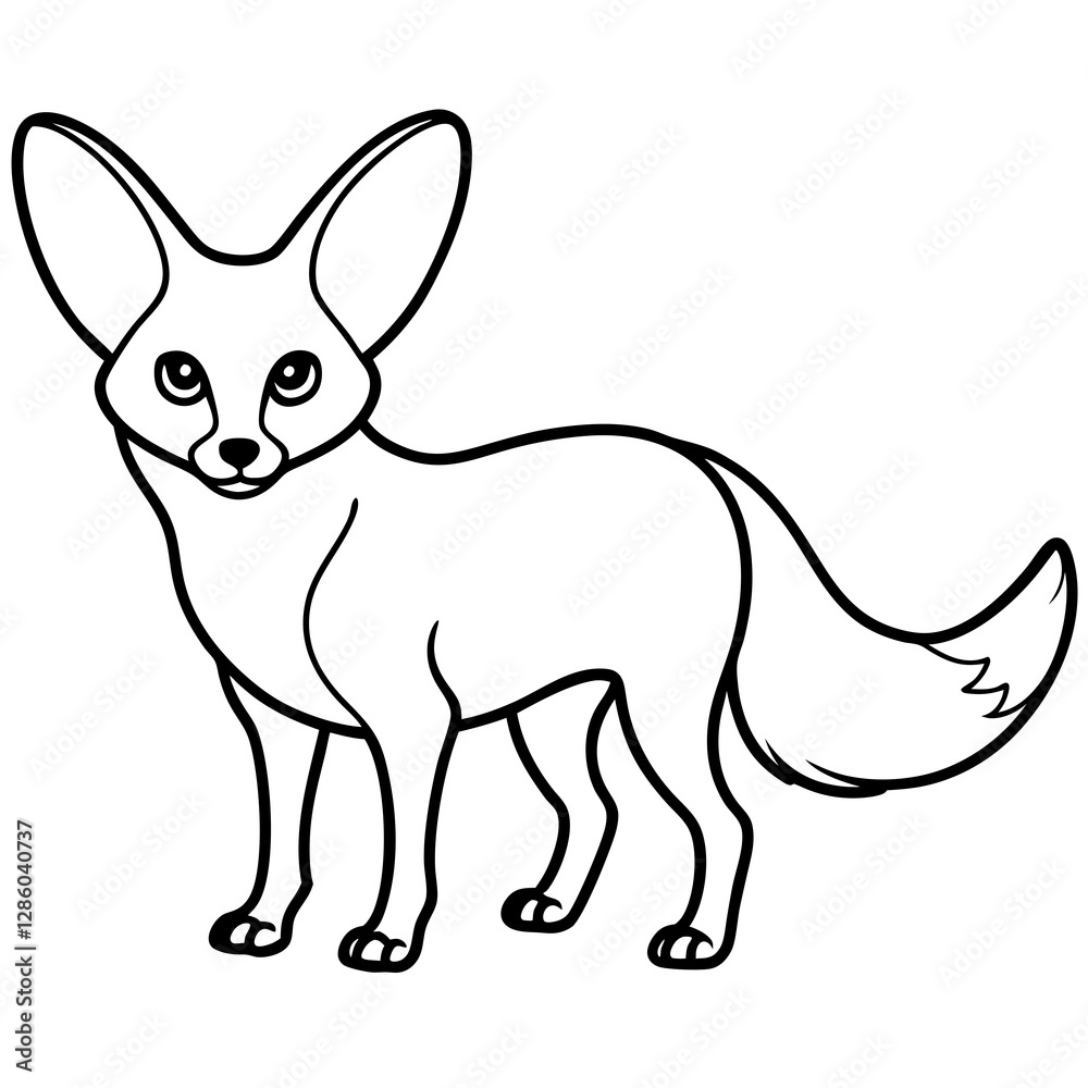 Elegant Fennec Fox Vector Art Design Elegant Fennec Fox Vector Art Design