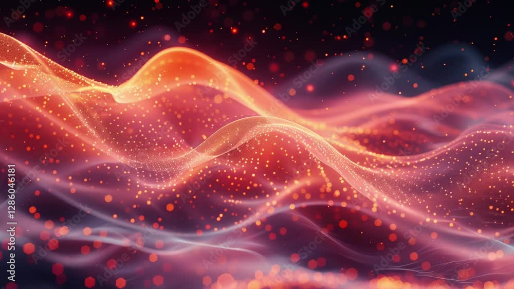 Abstract Waving Particle modern Technology Background Design. visualization of wave particle. 4K Footage of Abstract Waving Particle Modern Technology Background Design for banner, web design Abstract Waving Particle modern Technology Background Design. visualization of wave particle. 4K Footage of Abstract Waving Particle Modern Technology Background Design for banner, web design